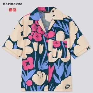 Uniqlo x Marimekko Limited Edition Collection Cotton Collared Short Sleeve Shirt